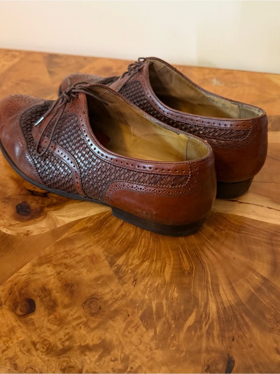 Cole Haan Handmade In Italy Oxford Shoes Brogues Men\'s Size 9-9.5 Leather main image 14